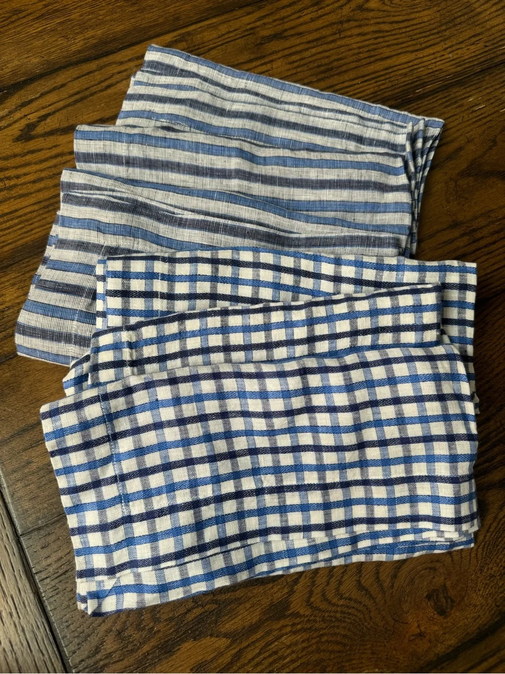 6/Crate&Barrel  Linen Cloth Dinner Napkins, 22”/ Set of 6